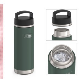 THERMOS Icon Beverage Bottle 0.71 L, Green/Forest Matt, Thermos Flask, Stainless Steel 710 ml, Insulated Drinking Bottle, 18 Hours Hot / 24 Hours Cold, Dishwasher Safe, Completely Leak-Proof, BPA-Free