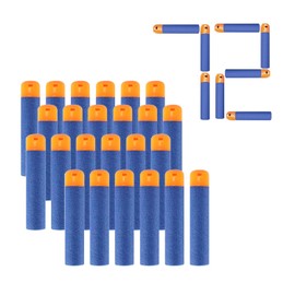 WALWAL 36 PCS Mega Darts Foam Bullet Refill Pack - Compatible with Nerf N-Strike Mega Series - Safe Foam Ammunition for Kids, Teens, and Adults(Blue)