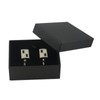 Cufflink Black Vibrant Holder Display Box Gift Adornment Jewellery Presentation
