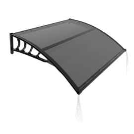 UV Rain Snow Protection 40x40 Inch Window Canopy Awning Drainage Sink for Door Entrance Exterior House Window Door Accessoriestitle: default title