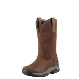 Ariat Womens Terrain Pull On Waterproof Boot Distressed Brown 5.5