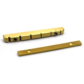 SoulDiM 42mm Adjustable Guitar Bridge Nut - Bell Brass Guitar Bridge Nut Regulation Replacement Parts for Gibson Les Paul LP Style Guitar (6 String for ST 42MM Adjustable)