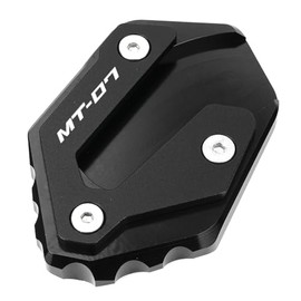 Motorrad Ständer Seitenständer Vergrößerer Stützplatte Für MT07 MT 07 2026 2025 Zubehör mt07 2024 2023 2022 2021 2014-2020 FZ07 MT-07 tracer 700 gt Ständererweiterung Stützpolster (Schwarz)