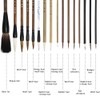 18Pcs Chinese Calligraphy Brushes Set with Writing Paper Roll-Up Brush