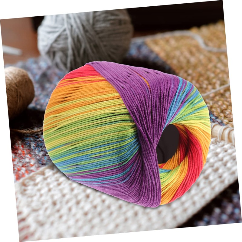 Tofficu Crafts Crochet Yarn Pack Hand Dyed Lace Thread for