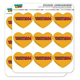 Wonder Woman 1984 Vintage Logo Heart Shaped Planner Calendar Scrapbook Craft Stickers