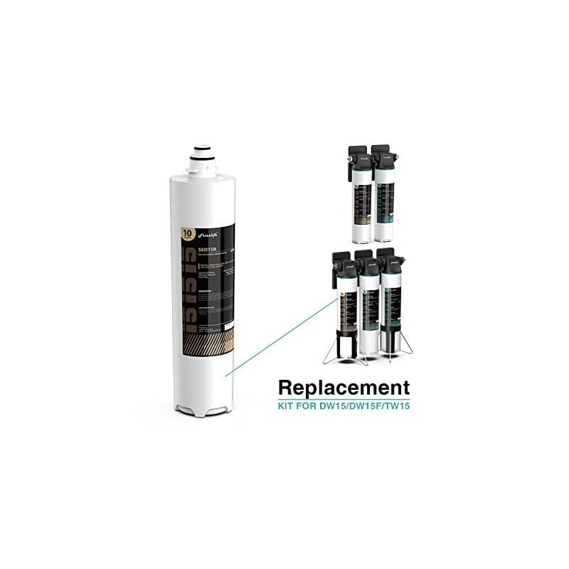 Frizzlife SED15R-HF Replacement Housing Kit With SED15R Filter Cartridge Inside