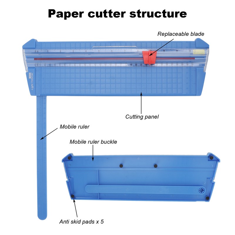 Small Paper Cutter Accurate Scale Metric Imperial System Lightweight Durable