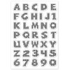 GLOBLELAND Knitted Letters Numbers Clear Stamps for Card Making English