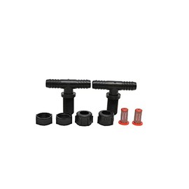 Valley Industries Polypropylene Tee Nozzle Body Kit - 11/16" MPS x 3/8" HB, 2 Pack