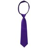 American Exchange boys Solid Zipper neckties, Purple, 14 Inch US