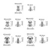 sourcing map 4/5/6/7/8mm Ball Head Stud Rivets Screw Back, 50Pack