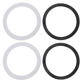 Be In Your Mind Set of 2 Sink O-Ring Sealing Washers Rubber O-Rings Seals Accessories for Bathroom Kitchen Toilet 107 mm Black and White