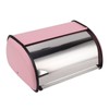 ZIZEV Roll Top Bread Keeper, Bread Box Holder Pink Good
