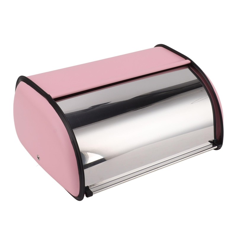 ZIZEV Roll Top Bread Keeper, Bread Box Holder Pink Good