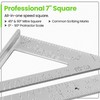 Hardys 7" Aluminium Combination Square - Straight Edge Tri Speed