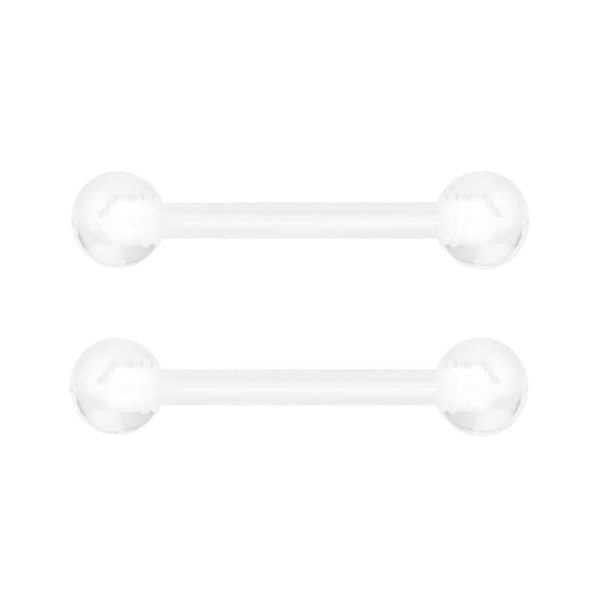 Forbidden Body Jewelry Clear Piercings, Clear Piercings for Work, 14G