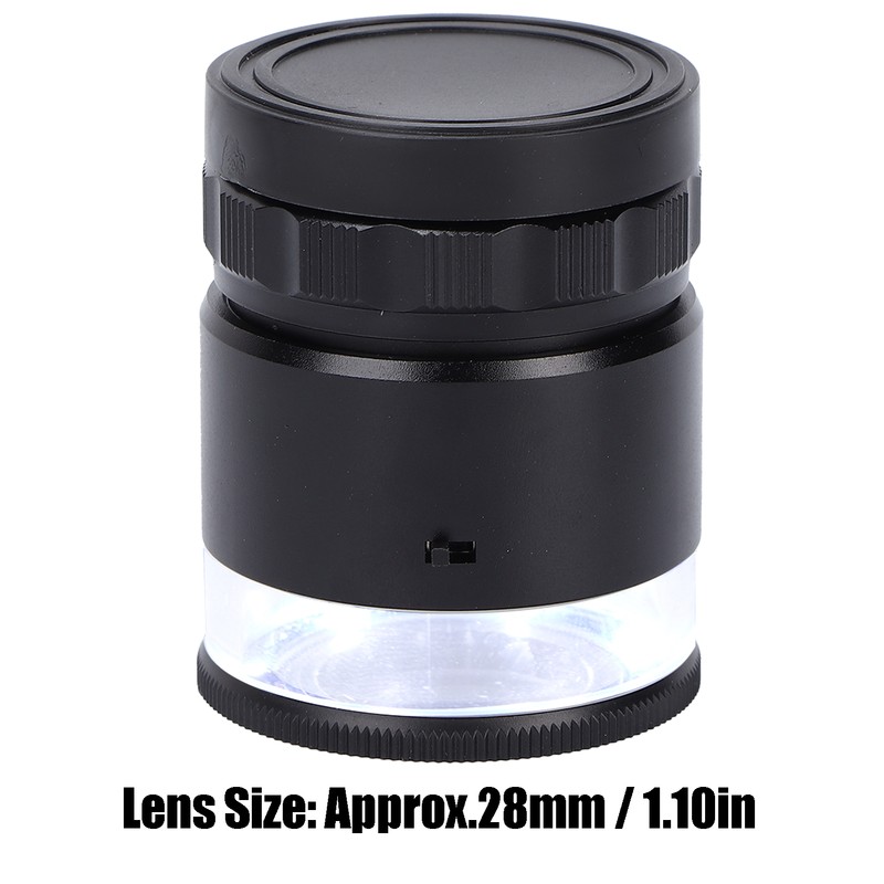 10X Loupe Measuring Magnifier 6LED Illuminated Jewelry Magnifying Glass USB