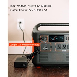 Vaticas 24V 180W Power Supply Charger Fit for Jackery Explorer 1000 E1000/Explorer 880 E880 Portable Power Station Solar Generator, Adapter Supply Cable 1002Wh 880Wh