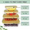 Bambooware Glass Containers with Lids | Non Plastic Glassware Set