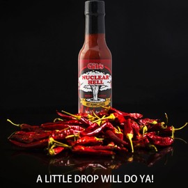 NUCLEAR HELL HOT PEPPER SAUCE| Made with Jalapeno Peppers| Crafted in Small Batches, Low Sugar, Low Carb | Awesome Hot Sauce with No Preservatives