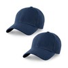 2-Pack Classic Structured Baseball Cap Adjustable Snapback Multipack Ball Caps