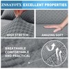 ZNSAYOTX Sectional Couch Covers, Stretch Jacquard Slipcovers with Elastic Bottom