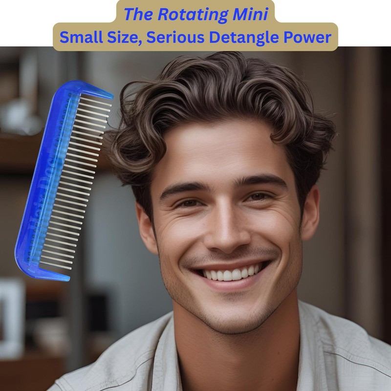Hair Doctor 4" Mini Comb with silky smooth rotating teeth,