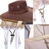 AukBeeFun Cowboy Beekeeper Hat with Veil Bee Veil Hat with