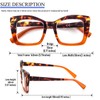 REAVEE 6 Pack Oversized Square Reading Glasses Oprah Style for