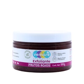 Vemare Cosmetics Exfoliante de Frutos Rojos Elimina las Células Muertas 100g