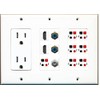 RiteAV - (3 Gang 15A Power Outlet 2 HDMI Coax