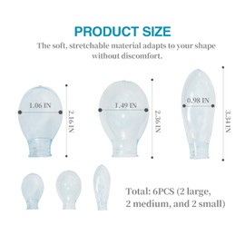 Waterproof Toe and Finger Covers, 6pcs Comfortable and Durability Soaking Sleeves for Bathing, Pedicures, Manicures, Nail Care(2 Large 2 Medium 2 Small)