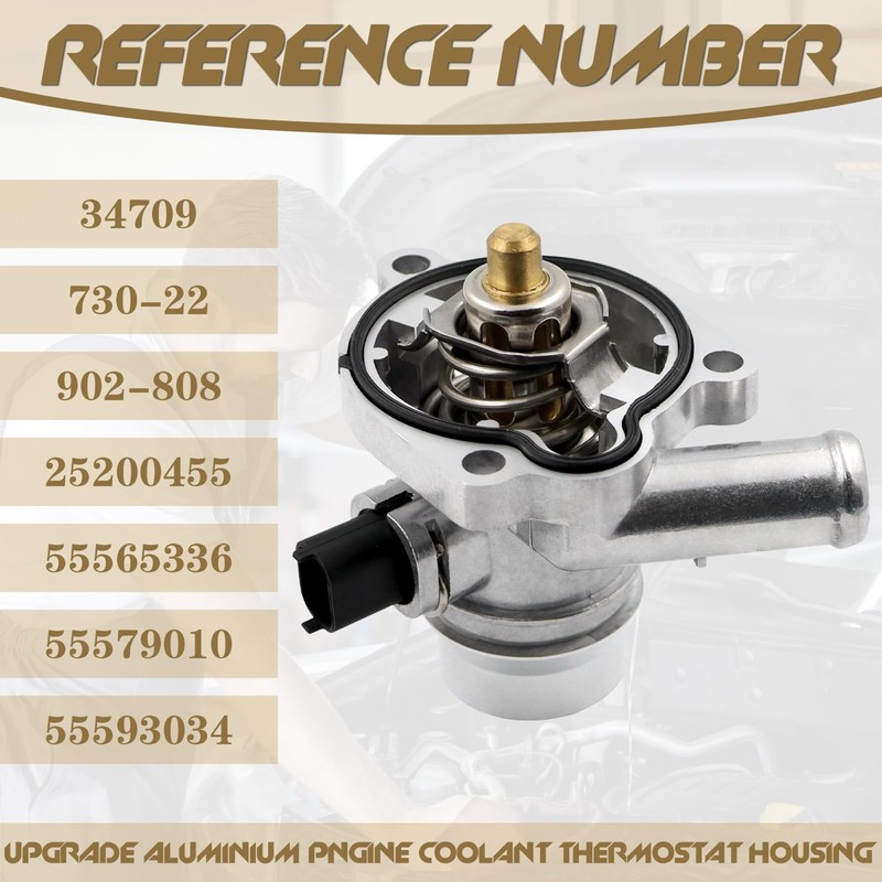 Upgrade Aluminium Engine Coolant Thermostat Housing Assembly, Compatible with Chevy