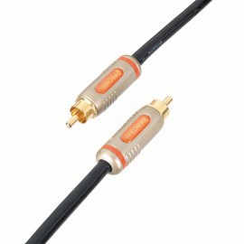 Vivanco Audio/Video Cable 1x RCA Male to 1x RCA Male/24 K Gold-Plated Connectors Solid Metal Plug 1.5 m