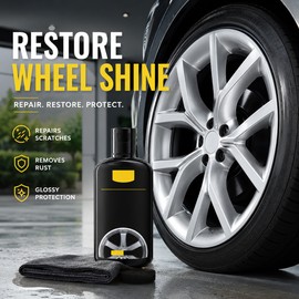 Wheel Hub Repair Kit for Rim Restoration – Graphene Polish for Minor Scratches, Oxidation & Shine Maintenance