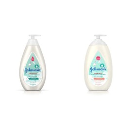 Johnson's CottonTouch Newborn Baby Wash & Shampoo with No More Tears, Hypoallergenic, 27.1 fl. oz with CottonTouch Newborn Baby Face and Body Lotion, 27.1 fl. oz