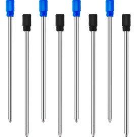 24 Pieces Ballpoint Pen Refills for Diamond Crystal Stylus Pens, 2.75 Inches (Black and Blue Ink)
