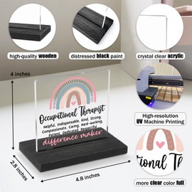 wainvniaw Occupational Therapist Gifts, OT Therapist Gift, Occupational Therapist Gifts for Graduation, Thank You Occupational Therapy Month Gifts, Occupational Therapist Decor for Home Office WDSS85