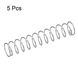 sourcing map Compression Spring,304 Stainless Steel,10mm OD,0.7mm Wire Size,9mm Compressed Length,50mm Free Length,11.8N Load Capacity, Silver Tone,5pcs