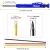 3 Pack Solid Carpenter Pencil with 21 Refill, Long Nosed