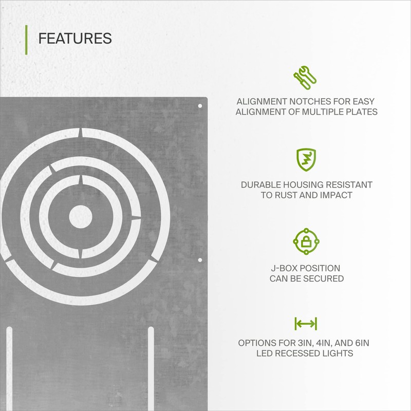 ASD 13 Inch New Construction Mounting Plate with Asymmetric Round