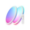 2 Pack 12 Inch Smart Ceiling Light Fixture, RGB LED