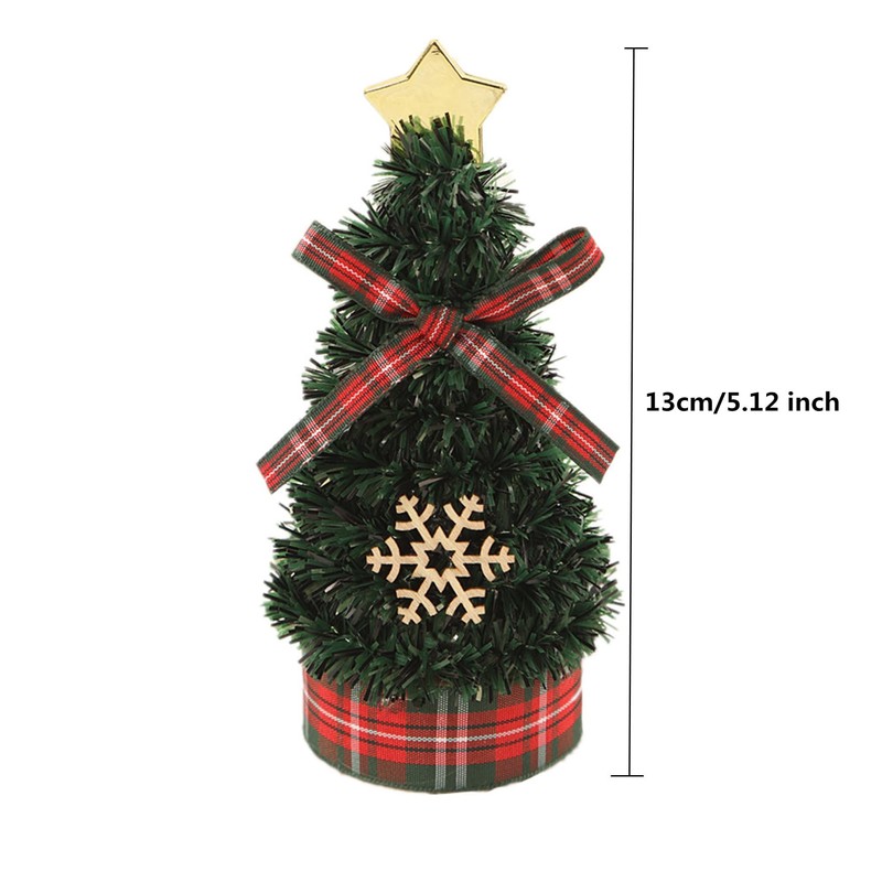 Jylucky 4PCS Mini Christmas Tree, Tabletop Small Christmas Tree Decorations,