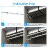 Qualward Undermount Sink Brackets,Adjustable Undermount Sink Support, Stainless Steel Installation