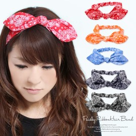 M.H.A.style 20922 E E Women's Hair Band (Ribbon) Hair Turban (Paisley) Hair Accessory