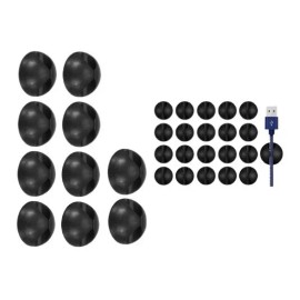 Deluxe 30pzs Clips Sujeta Cables Organizador Adhesivos