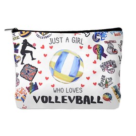 ShiQiao Spl Volleyball Gifts Makeup Bags Sports Cosmetic Bag for Women Travel Cosmetic Toiletry Bag Pouches Volleyball Stuff Accessories for Daughter Friend Motivational Birthday Christmas Gifts