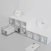 AIMALL Compact Drawer Storage Organizer, Clear Plastic Desktop Box, 9"