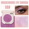 Single Purple Shimmer Sparkly Eyeshadow,Bright High Pigment Intense Monochrome Eye